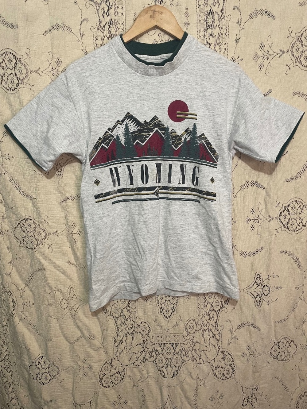 Signal Sports: Vintage 90s Wyoming ringer t-shirt